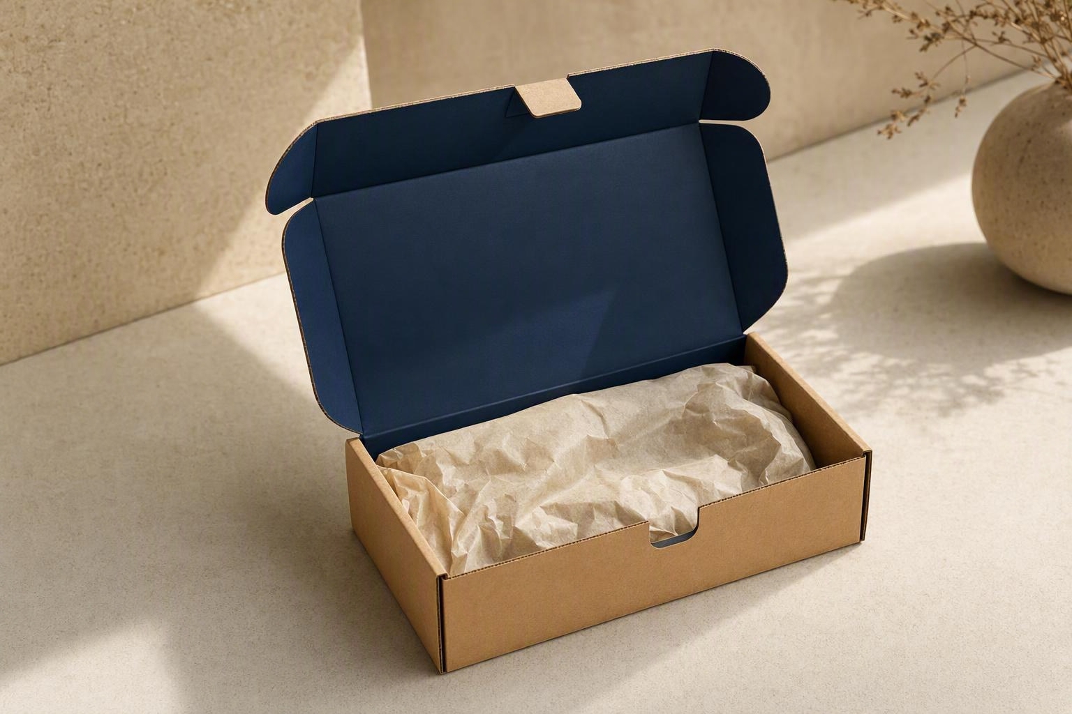 Internal void-fill, tissue wrap and divider insert