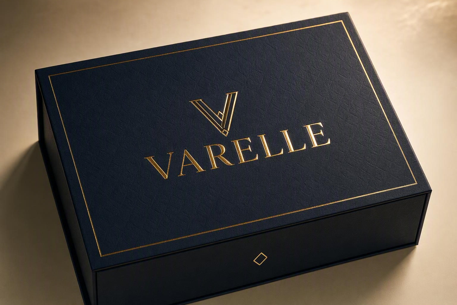 Packaging concept detail for premium rigid boxes